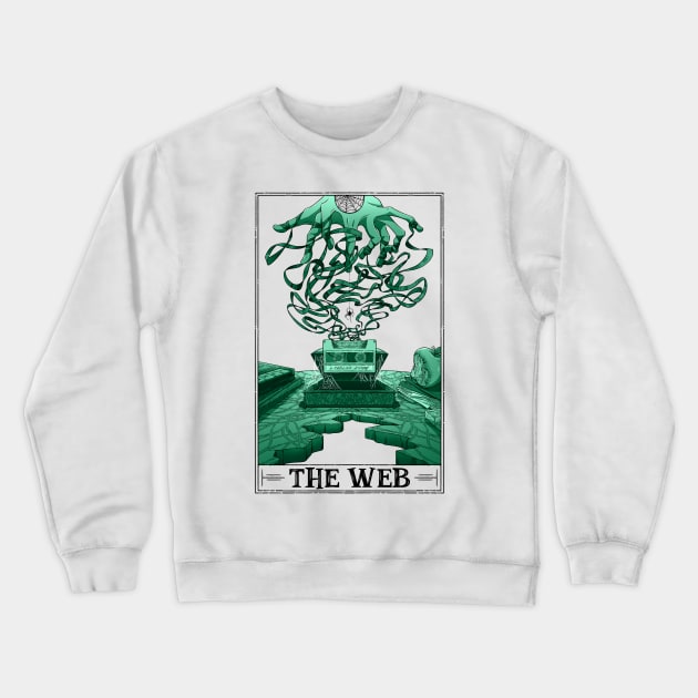 The Web Tarotesque (light) Crewneck Sweatshirt by Rusty Quill